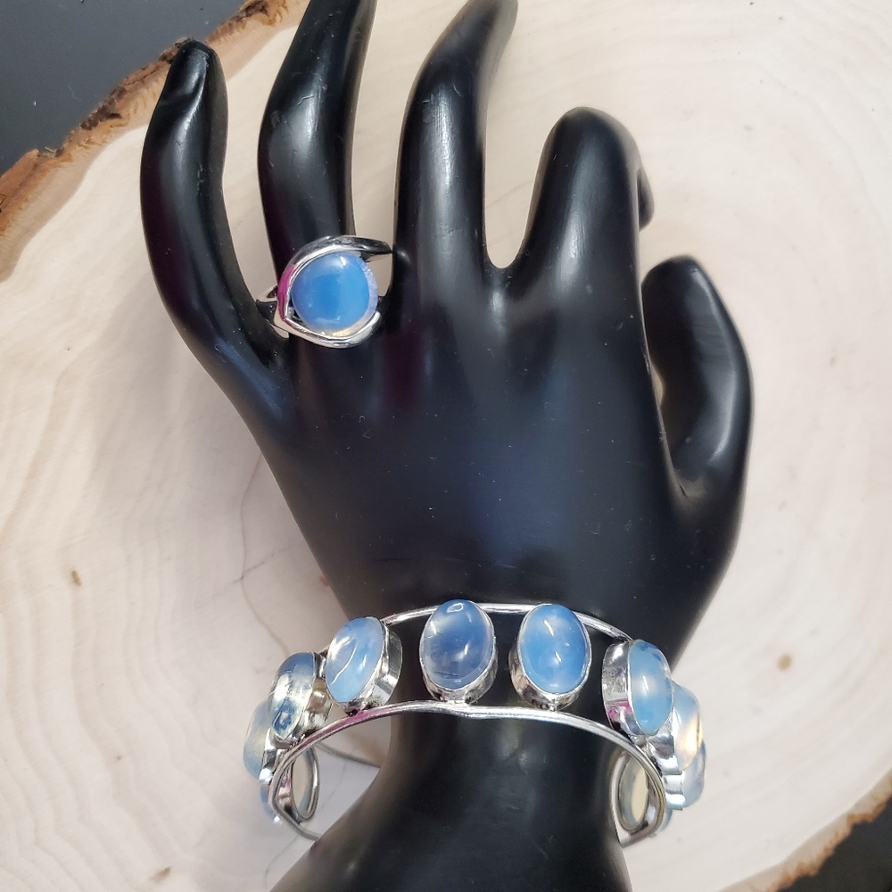 Sterling Silver 925 Opalite Ring